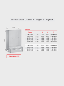 Garderoobikapp GK4/300+PP