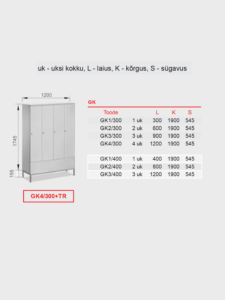 Garderoobikapp GK4/300+TR